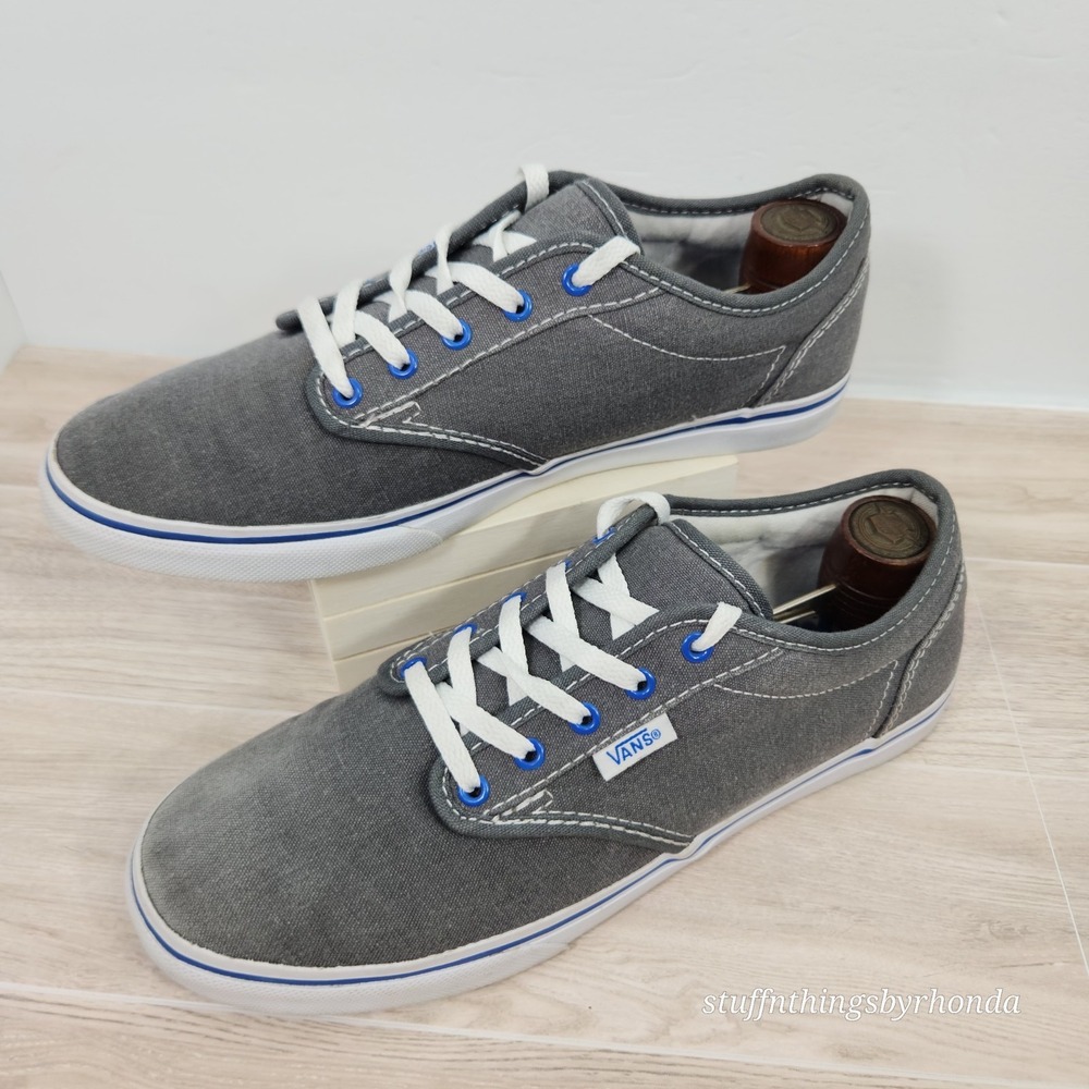 Vans Gray Lace Up Sneakers/Trainers, US Size Women's 7, Canvas Great‎ Condition! - Picture 3 of 9